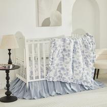 Conjunto de Roupa de Cama de Berço Brandream - Estilo French Country Toile para Meninas Conjunto de Roupa de Cama de Berço Brandream - Estilo French Country Toile para Meninas