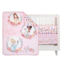 Conjunto de Roupa de Cama de Berço Disney Princesas - Lambs & Ivy - 3 Peças
