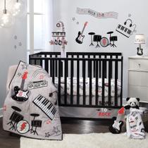Conjunto de Roupa de Cama de Berço Lambs & Ivy Rock Star Instruments Conjunto de Roupa de Cama de Berço Lambs & Ivy Rock Star Instruments