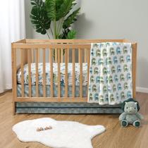Conjunto de roupa de cama de berço The Peanutshell Dinosaur para meninos, 3 peças Conjunto de roupa de cama de berço The Peanutshell Dinosaur para meninos, 3 peças