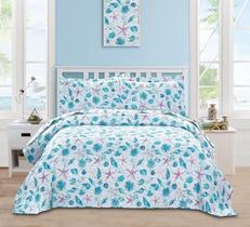 Conjunto de roupa de cama de edredão Jessy Home Queen Size Beach Ocean Theme