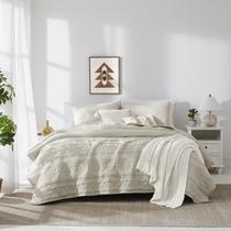 Conjunto de roupa de cama de edredão WDCOZY Beige Boho Queen com 2 fronhas Conjunto de roupa de cama de edredão WDCOZY Beige Boho Queen com 2 fronhas