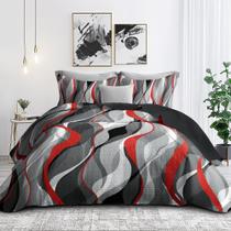 Conjunto de roupa de cama de edredão Weesire Classic Line Queen com 2 capas
