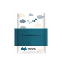 Conjunto De Roupa De Cama Descartável Reforçada 3 4 Peças Capa De Edredom Não Tecida Lençóis De
