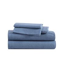 Conjunto de roupa de cama Eddie Bauer King Cotton Flannel Blue Conjunto de roupa de cama Eddie Bauer King Cotton Flannel Blue