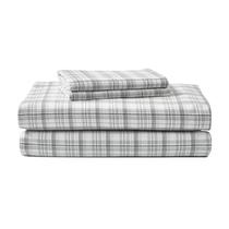 Conjunto de roupa de cama Eddie Bauer King Size Cotton Flannel Ivory Conjunto de roupa de cama Eddie Bauer King Size Cotton Flannel Ivory