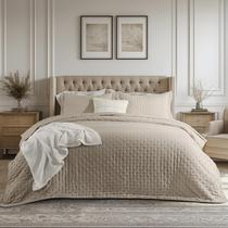Conjunto de roupa de cama edredom Bedsure Queen Size com 2 fronhas Taupe