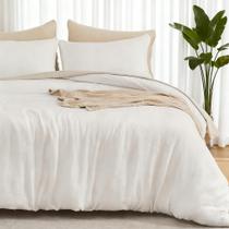 Conjunto de Roupa de Cama EMME Queen 100% Algodão Musselina Creme Conjunto de Roupa de Cama EMME Queen 100% Algodão Musselina Creme