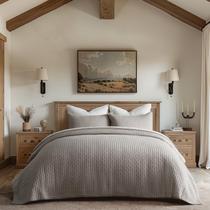 Conjunto de roupa de cama EVERGRACE x Kinsey Walsh Queen Size Taupe