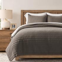 Conjunto de Roupa de Cama EVERGRACEHOME Edredom King de Algodão 3 Peças Marrom Conjunto de Roupa de Cama EVERGRACEHOME Edredom King de Algodão 3 Peças Marrom