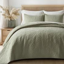 Conjunto de Roupa de Cama EVERGRACEHOME Queen 3 Peças Edredom de Algodão Verde Sálvia Conjunto de Roupa de Cama EVERGRACEHOME Queen 3 Peças Edredom de Algodão Verde Sálvia