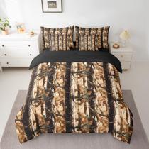 Conjunto de Roupa de Cama Feelyou Queen Camuflado com 7 Peças Conjunto de Roupa de Cama Feelyou Queen Camuflado com 7 Peças