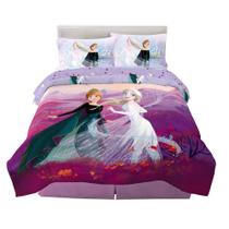 Conjunto de roupa de cama Franco Disney Frozen 2, tamanho completo, 5 peças