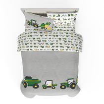 Conjunto de roupa de cama Franco Kids John Deere Farm Equipment em tamanho real Conjunto de roupa de cama Franco Kids John Deere Farm Equipment em tamanho real