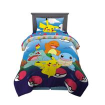 Conjunto de roupa de cama Franco Pokemon Super Soft Twin Size, 4 peças