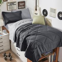 Conjunto de Roupa de Cama HEVUMYI Twin XL 5 Peças Cinza Microfibra Conjunto de Roupa de Cama HEVUMYI Twin XL 5 Peças Cinza Microfibra