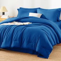 Conjunto de Roupa de Cama HIMEET King Size 7 Peças - Edredom Azul Conjunto de Roupa de Cama HIMEET King Size 7 Peças - Edredom Azul