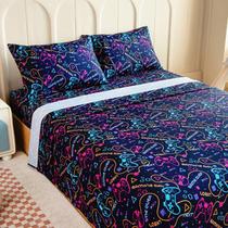 Conjunto de roupa de cama Homilay Queen Gaming Print de 4 peças para crianças
