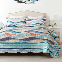 Conjunto de roupa de cama HoneiLife Oversized King 305x305 cm Coastal Quilt