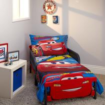 Conjunto de roupa de cama infantil Disney Cars Rusteze Racing Team de 4 peças