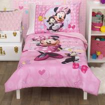 Conjunto de roupa de cama infantil Disney Minnie Mouse ajudando amigos Conjunto de roupa de cama infantil Disney Minnie Mouse ajudando amigos