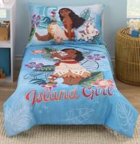 Conjunto de Roupa de Cama Infantil Disney Moana - Edredom e Lençóis