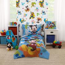 Conjunto de roupa de cama infantil NoJo Disney Mickey Mouse de 4 peças Conjunto de roupa de cama infantil NoJo Disney Mickey Mouse de 4 peças