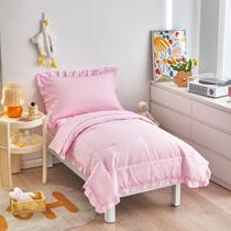 Conjunto de roupa de cama infantil UOZZI BEDDING Pink Ruffle 107x145 cm