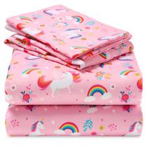 Conjunto de roupa de cama Joiedomi Unicorn Full 4 peças de microfibra Conjunto de roupa de cama Joiedomi Unicorn Full 4 peças de microfibra