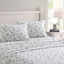 Conjunto de Roupa de Cama King Size Laura Ashley Home - Algodão Flanela