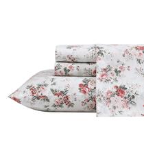 Conjunto de roupa de cama Laura Ashley Full Cotton Percal Ashfield Pink