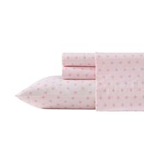 Conjunto de roupa de cama Laura Ashley Full Cotton Percal Scallop Pink