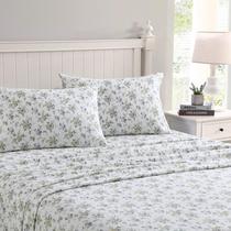 Conjunto de roupa de cama Laura Ashley Home Flannel Cotton King Size