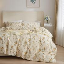 Conjunto de Roupa de Cama LifeTB Twin XL Amarelo Floral Microfibra Conjunto de Roupa de Cama LifeTB Twin XL Amarelo Floral Microfibra