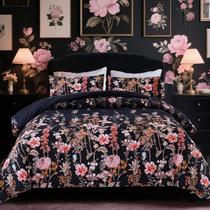 Conjunto de roupa de cama MAG Floral, edredom, tamanho completo, 3 peças de microfibra