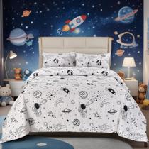 Conjunto de roupa de cama MAG Twin 175 x 229 cm, microfibra espacial, 3 unidades