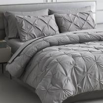 Conjunto de roupa de cama Maple&Stone Full edredom 7 peças cinza Conjunto de roupa de cama Maple&Stone Full edredom 7 peças cinza
