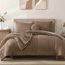 Conjunto de Roupa de Cama Monbix Queen 7 Peças Alternativa de Pluma para Todas as Estações