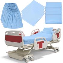 Conjunto de Roupa de Cama Moukeren 12 Peças Lençóis Hospitalares Azuis