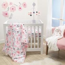 Conjunto de Roupa de Cama para Berço Bedtime Originals - Blossom Pink Aquarela Floral (3 Peças) Conjunto de Roupa de Cama para Berço Bedtime Originals - Blossom Pink Aquarela Floral (3 Peças)