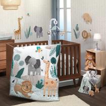 Conjunto de Roupa de Cama para Berço Lambs & Ivy Jungle Friends - 5 Peças Conjunto de Roupa de Cama para Berço Lambs & Ivy Jungle Friends - 5 Peças