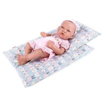 Conjunto de roupa de cama para bonecas com estampa reversível Rakki Dolli com edredom Conjunto de roupa de cama para bonecas com estampa reversível Rakki Dolli com edredom