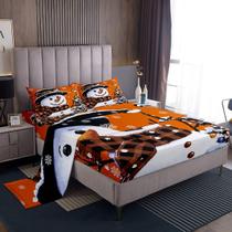 Conjunto de Roupa de Cama Queen Feelyou Kids Christmas - Tema Natalino com Boneco de Neve