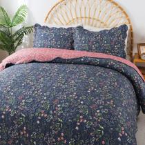Conjunto de roupa de cama Queen HoneiLife Floral Microfiber 229x244 cm