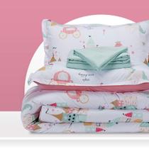 Conjunto de roupa de cama SLEEP ZONE Kids Twin com edredom, lençol e travesseiro