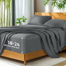 Conjunto de roupa de cama SONORO KATE Queen, viscose de bambu, bolso profundo de 46 a 61 cm, refrigerador Conjunto de roupa de cama SONORO KATE Queen, viscose de bambu, bolso profundo de 46 a 61 cm, refrigerador
