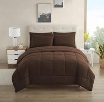 Conjunto de Roupa de Cama Sweet Home Collection 7 Peças - Tamanho Queen (Marrom) Conjunto de Roupa de Cama Sweet Home Collection 7 Peças - Tamanho Queen (Marrom)