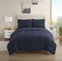 Conjunto de Roupa de Cama Sweet Home Collection - Tamanho Twin - Azul Marinho Conjunto de Roupa de Cama Sweet Home Collection - Tamanho Twin - Azul Marinho