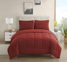 Conjunto de Roupa de Cama Sweet Home Collection Twin - 5 Peças - Vermelho