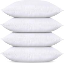 Conjunto de roupa de cama Throw Pillows Utopia de 4 poliéster branco de 30x50cm Conjunto de roupa de cama Throw Pillows Utopia de 4 poliéster branco de 30x50cm